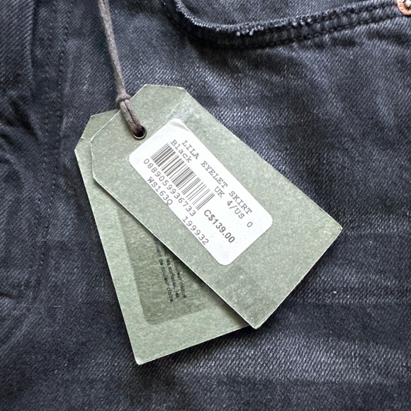 ALLSAINTS Black Lila Eyelet Denim Skirt / Size
0/XS - Picture 6 of 7